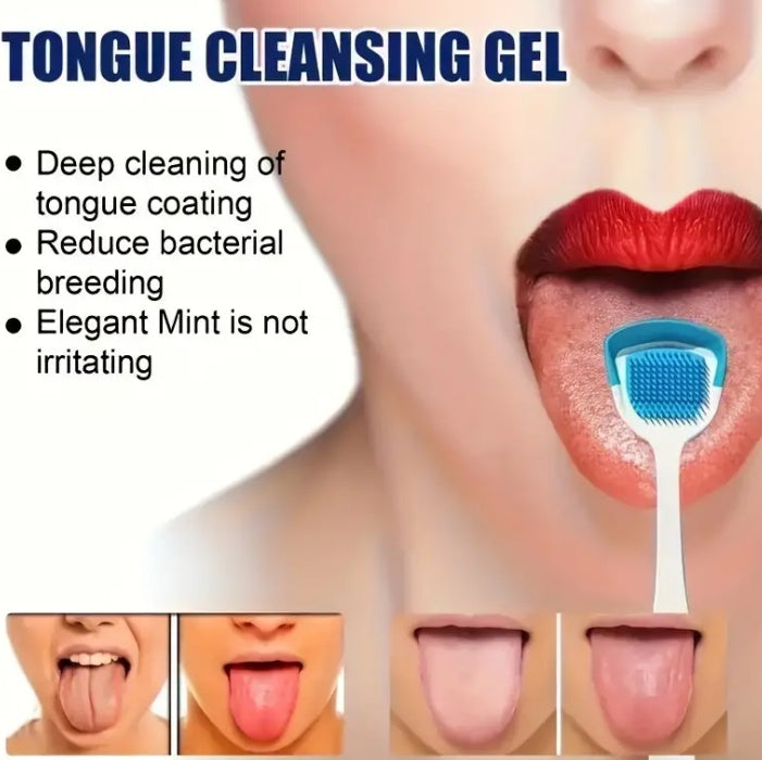 A Soft And Gentle Adult Tongue Brush That Effectively Removes Bad Breath, Effectively Removes Plaque, Freshens Breath, And Cares For Gum Health - Random Color