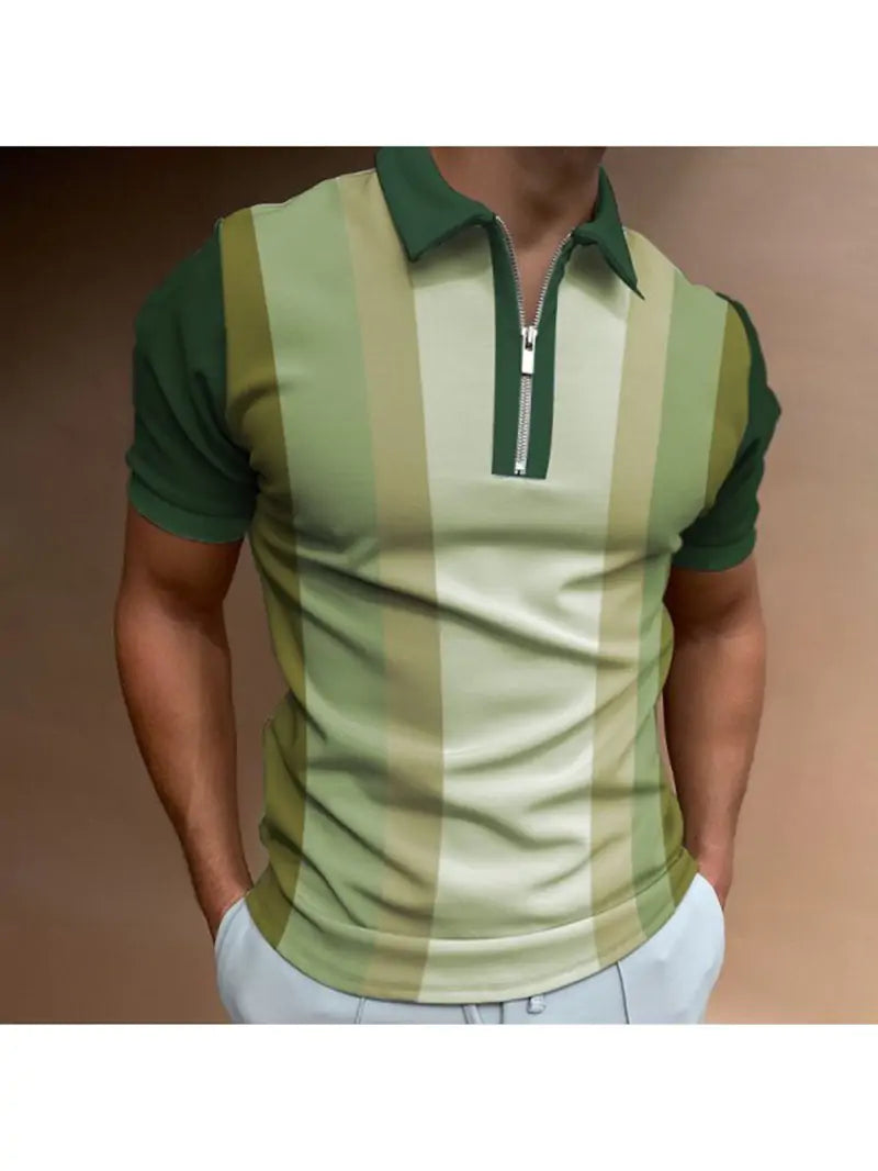 Men's Half Zip Polo Shirt