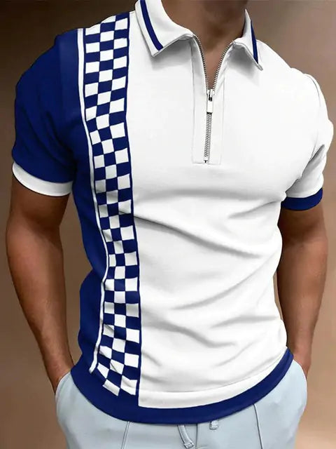 Men's Half Zip Polo Shirt