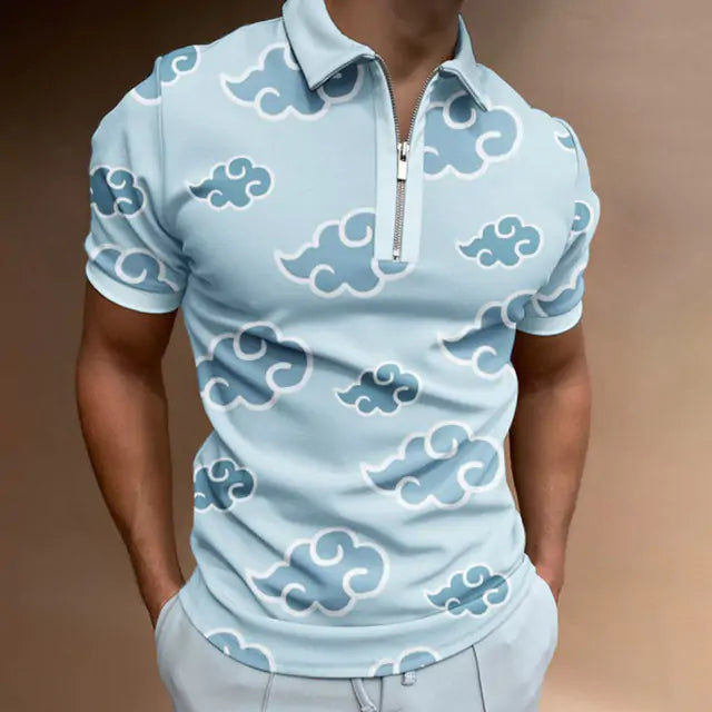 Men's Half Zip Polo Shirt