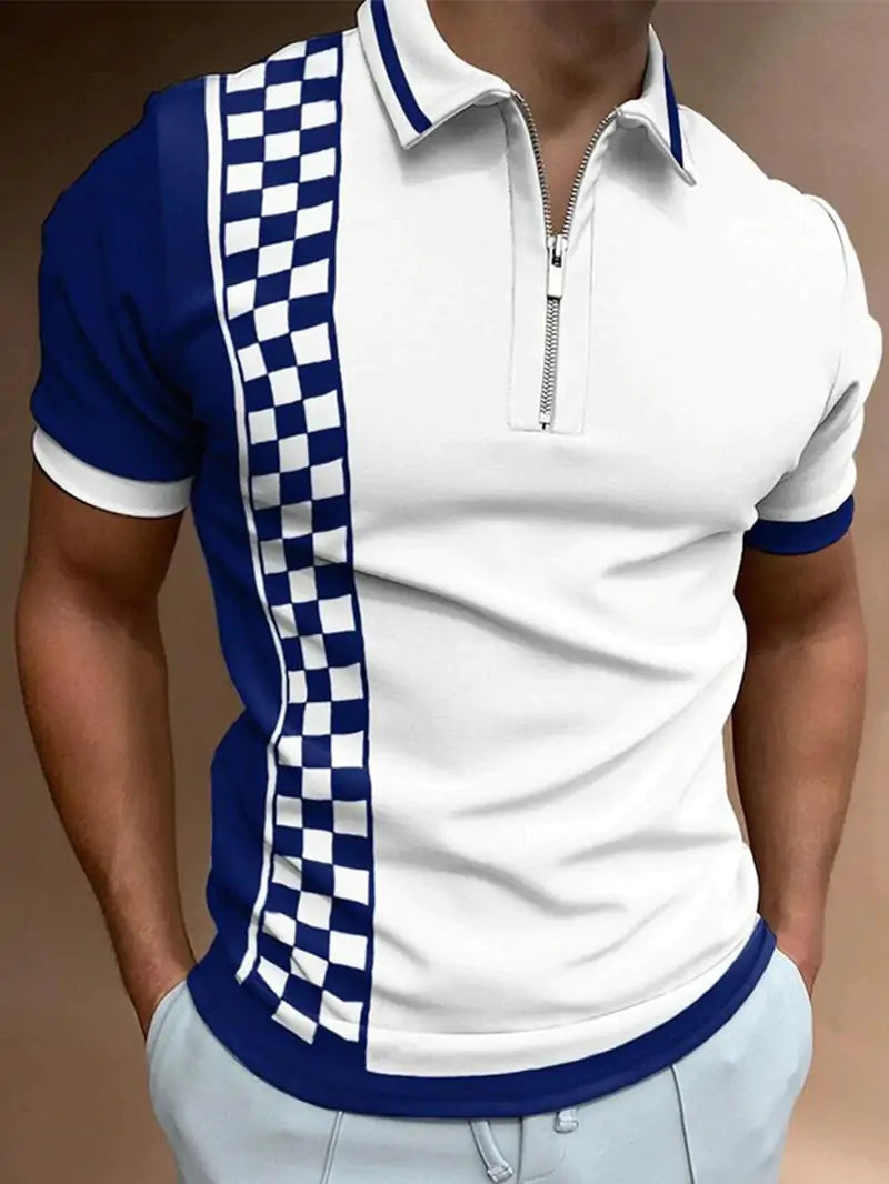 Men's Half Zip Polo Shirt