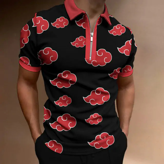 Men's Half Zip Polo Shirt