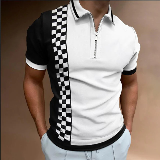 Men's Half Zip Polo Shirt