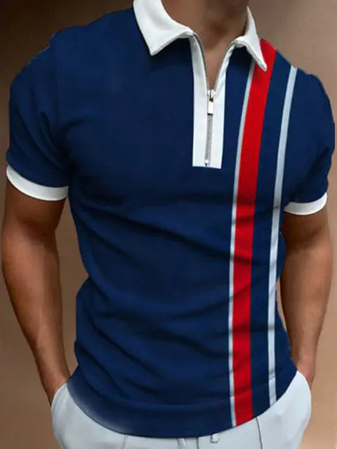 Men's Half Zip Polo Shirt