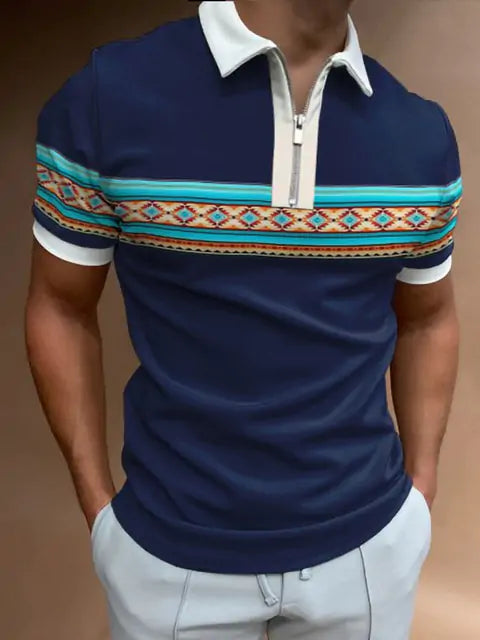 Men's Half Zip Polo Shirt