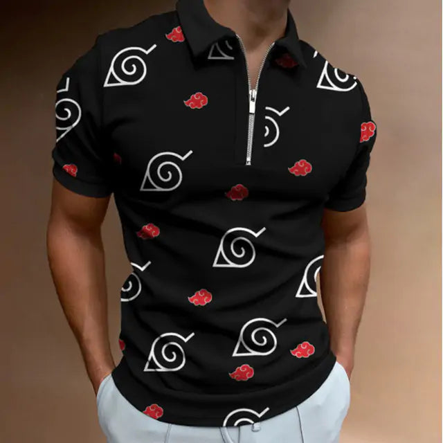Men's Half Zip Polo Shirt