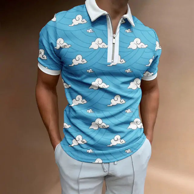 Men's Half Zip Polo Shirt