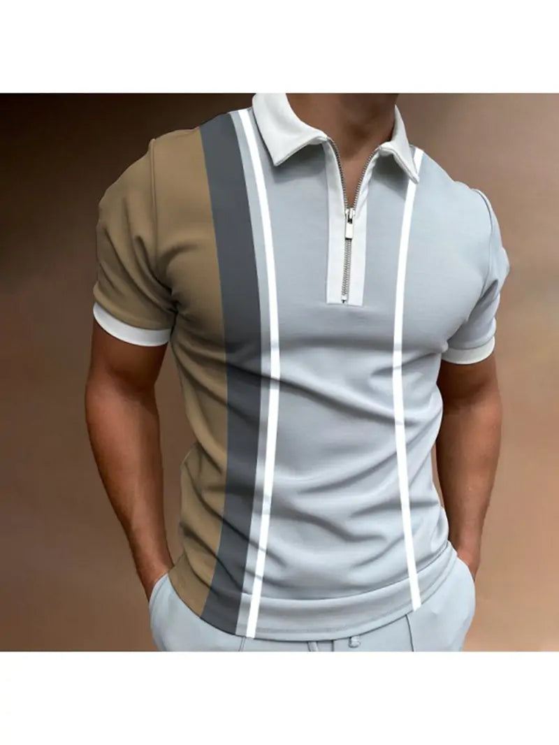 Men's Half Zip Polo Shirt