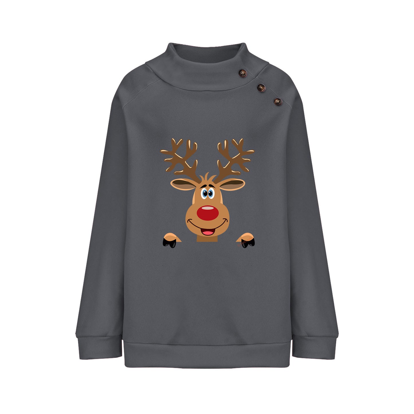 Deer Turtleneck Sweatshirt