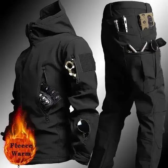 Outdoor Fleece Warm Winter Jacket and Pants Set