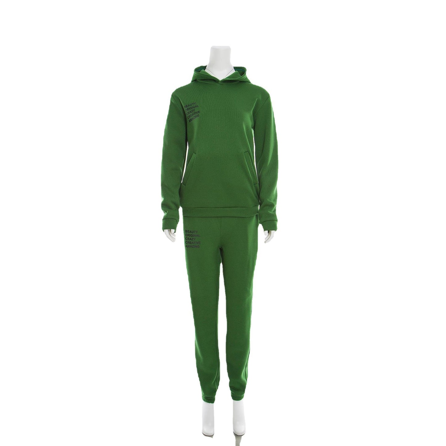 Women's Sweater and Ankle-tied Sweatpants Suit Two-piece Set