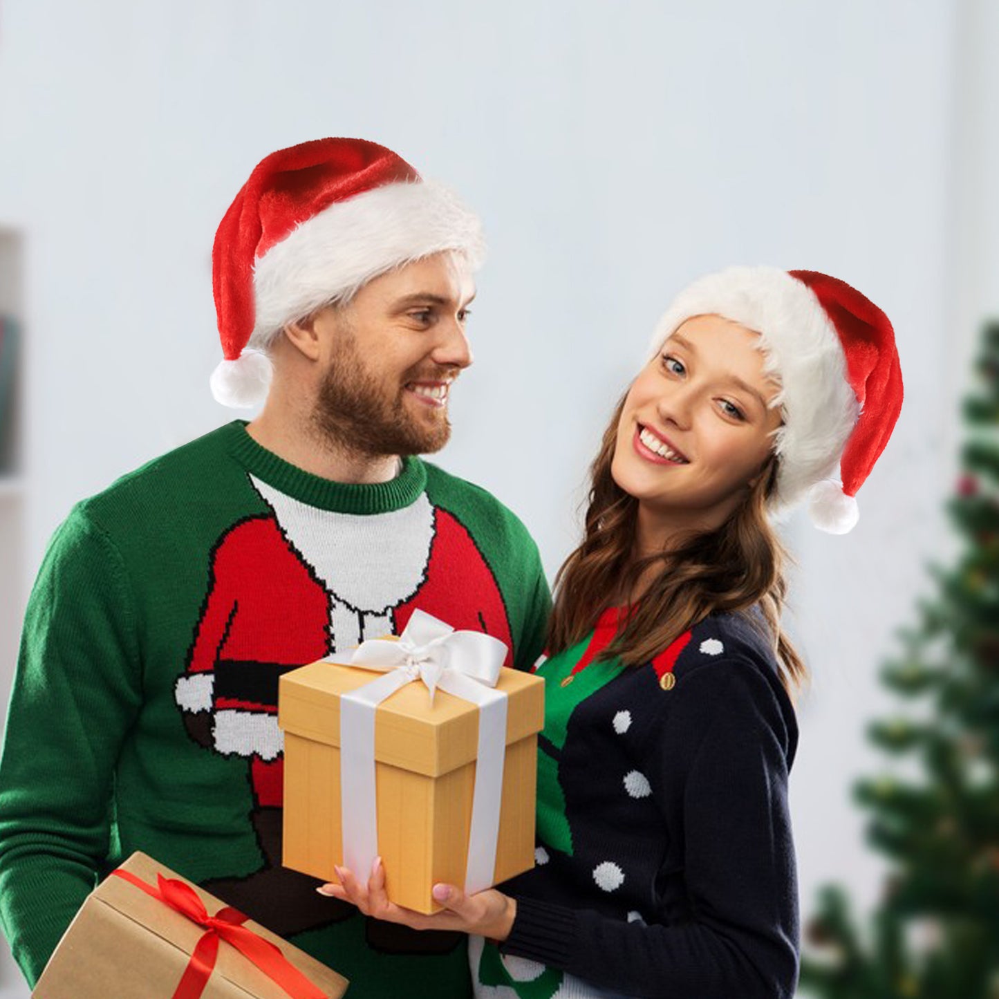 LED Light Christmas Hats