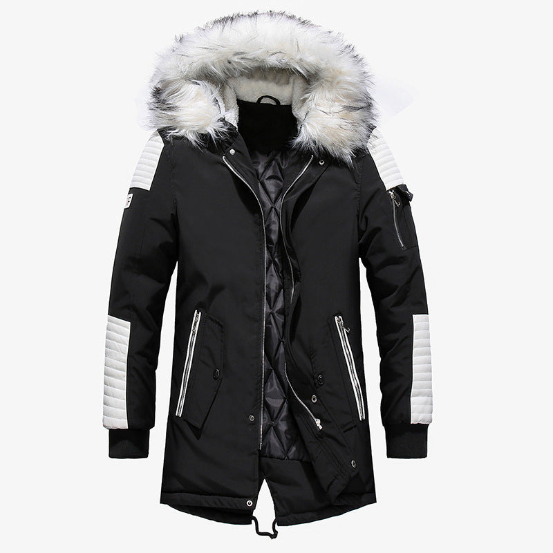 Fur Collar Men's Warm Cotton Jacket