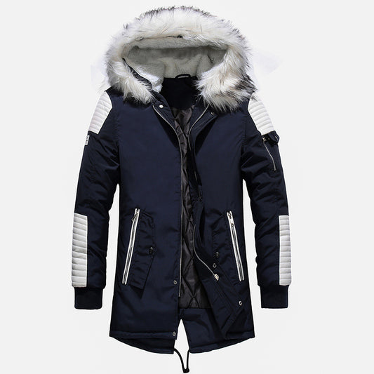 Fur Collar Men's Warm Cotton Jacket