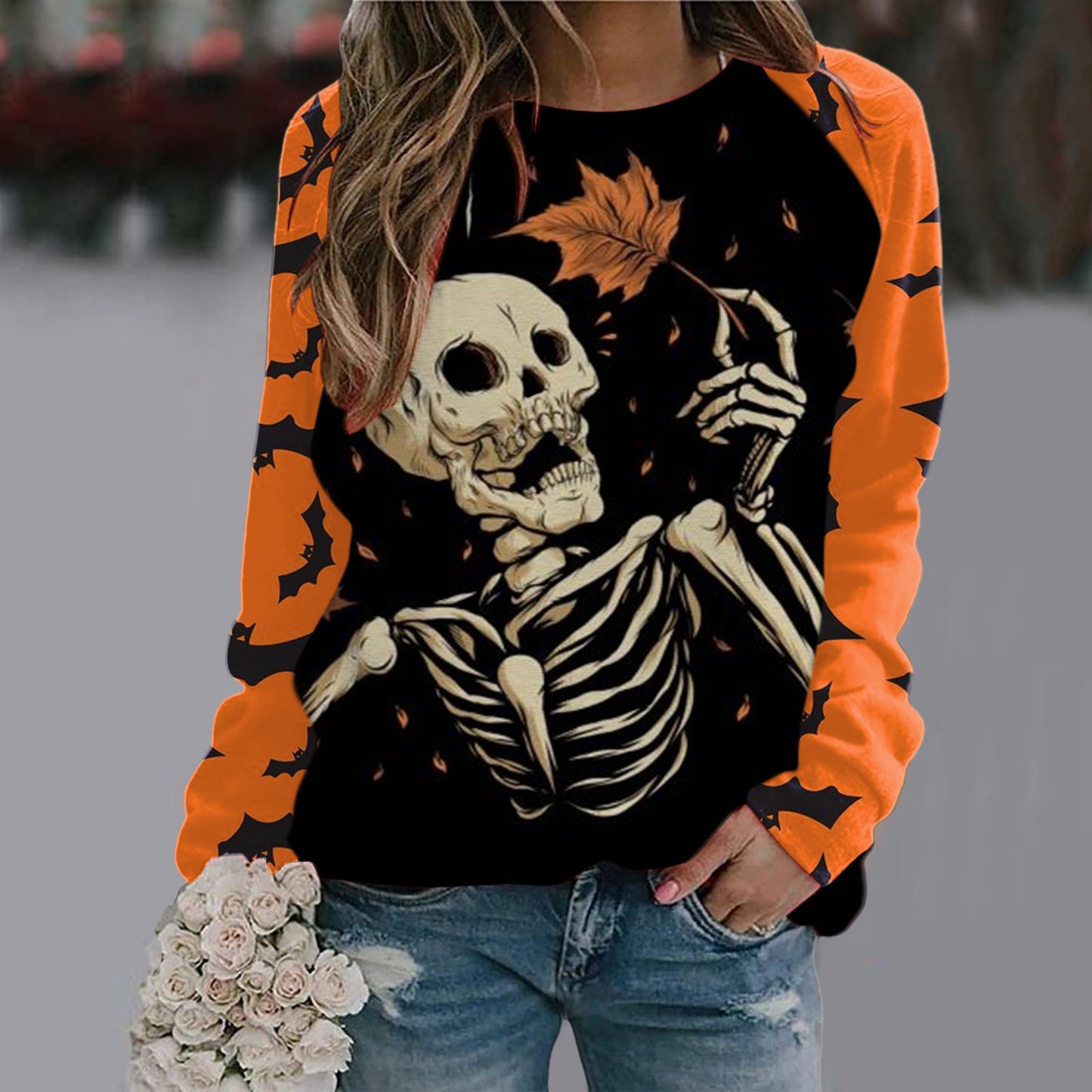 Women's Long Sleeve Halloween T-shirt- 11 Styles