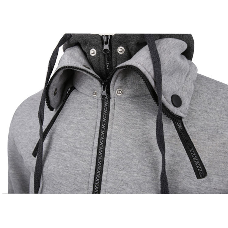 Men's Double Zipper Hoodie Jacket