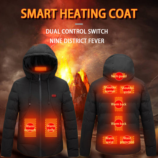 Dual controlled heated coat