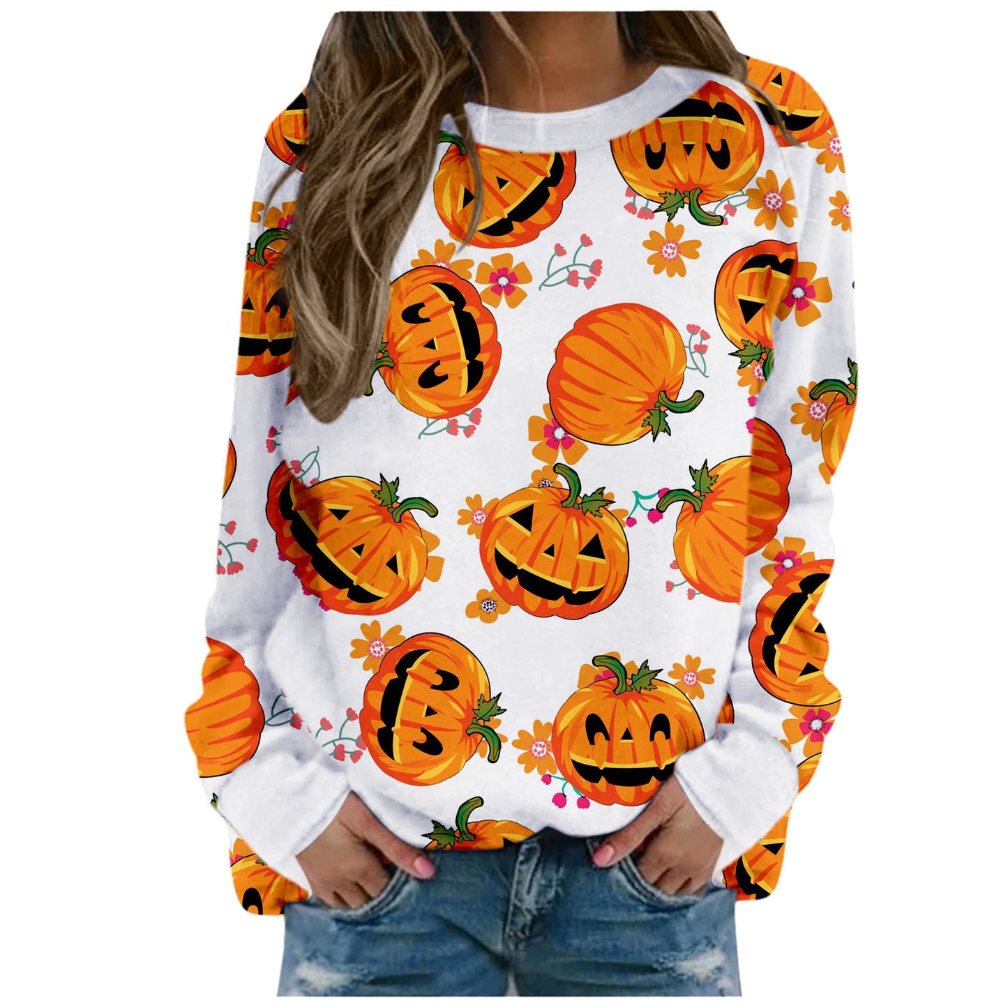 Halloween Women's Round Neck Pullover