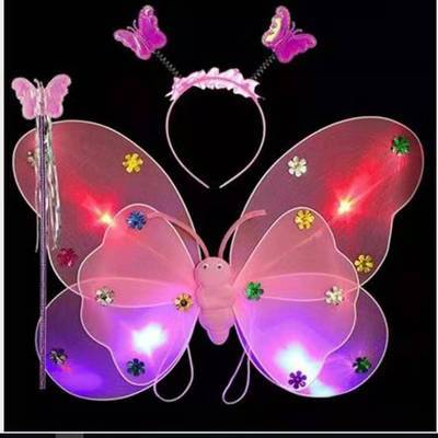 Glowing butterfly wings with lights children's costumes