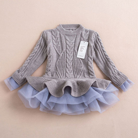 Winter Dresses Knitted Kids