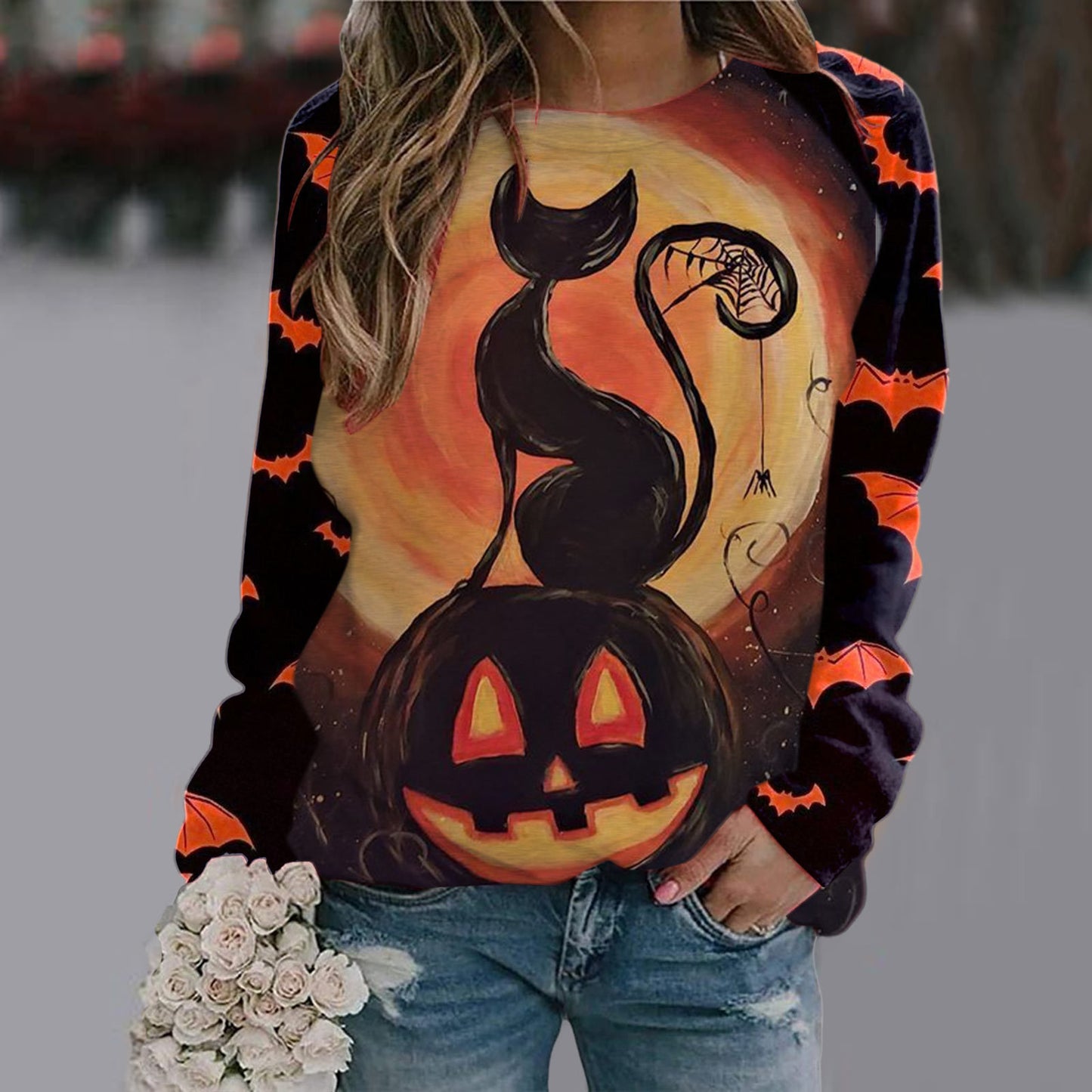 Women's Printed Long Sleeve T-shirt