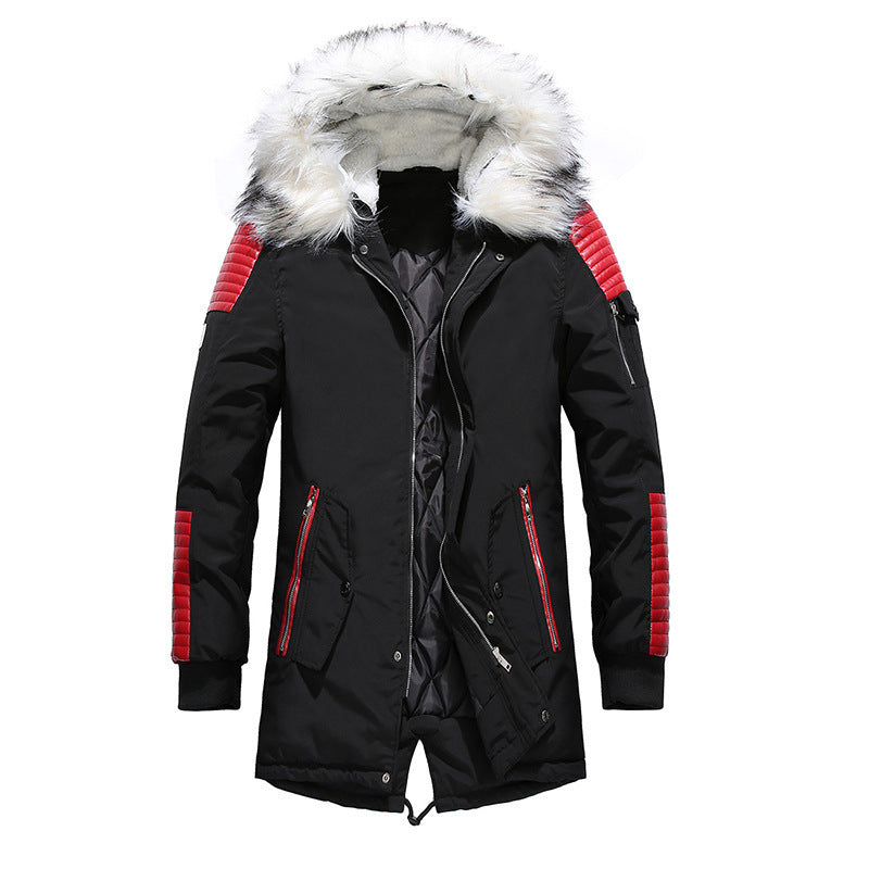 Fur Collar Men's Warm Cotton Jacket