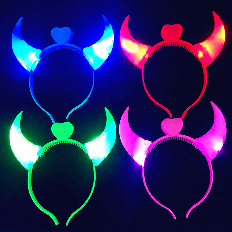 Glowing Horns Shaped Hair Hoop