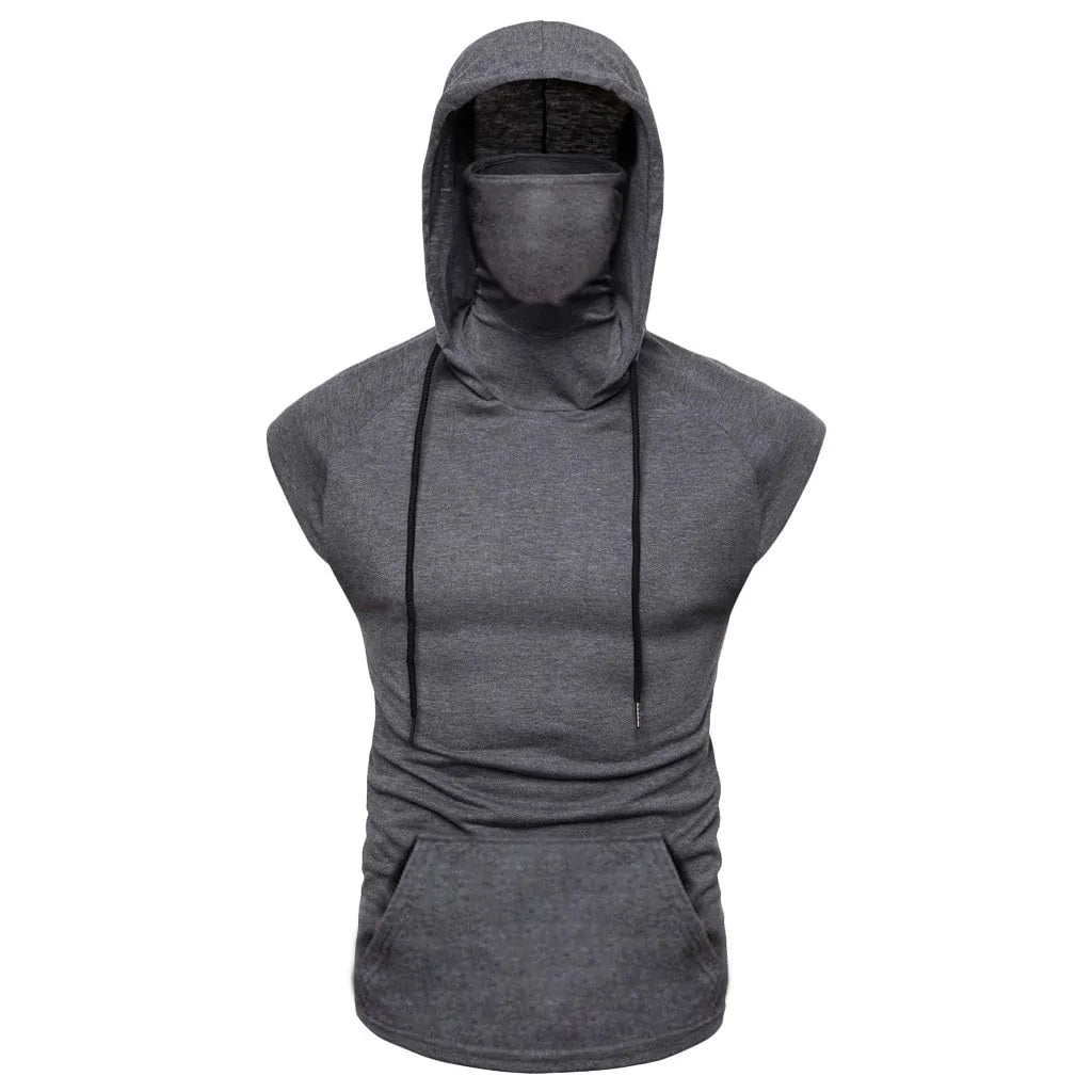 Masked Sleeveless Hoodie