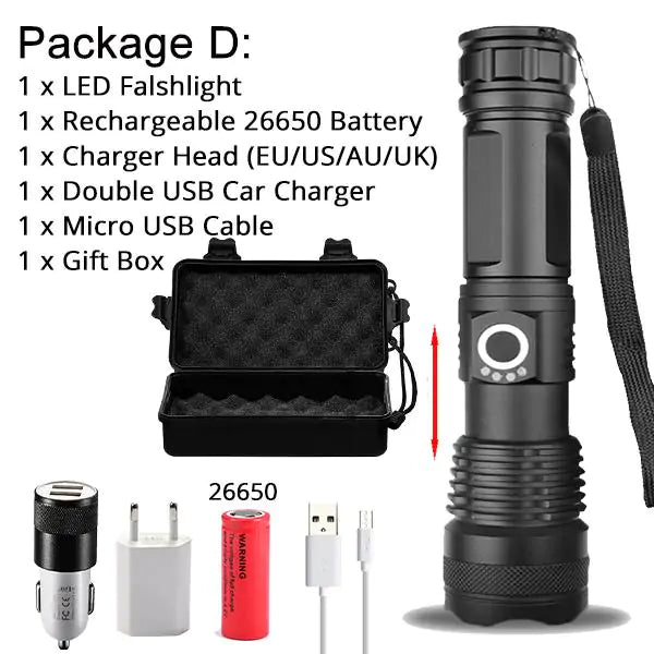 Most Powerful LED Flashlight XHP50/XHP70