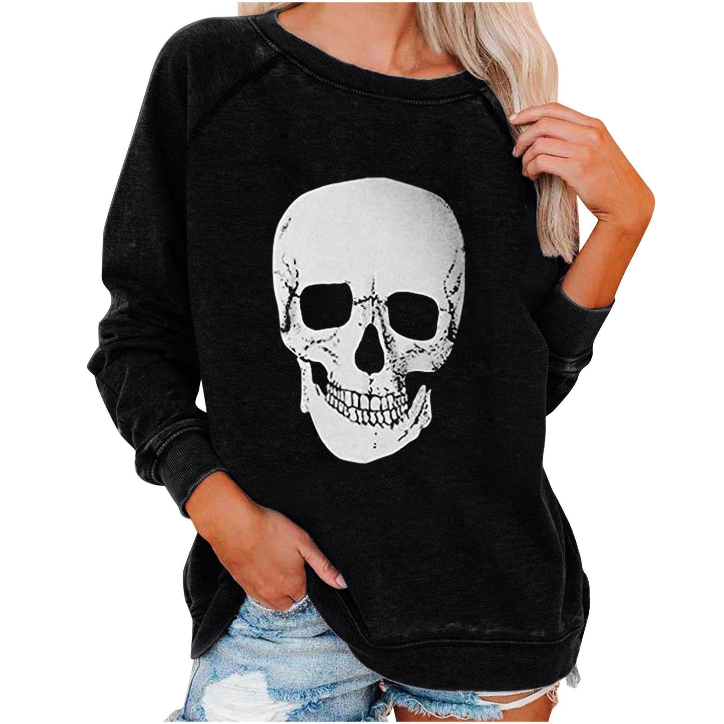 Halloween Skulleton Sweatshirt for Women