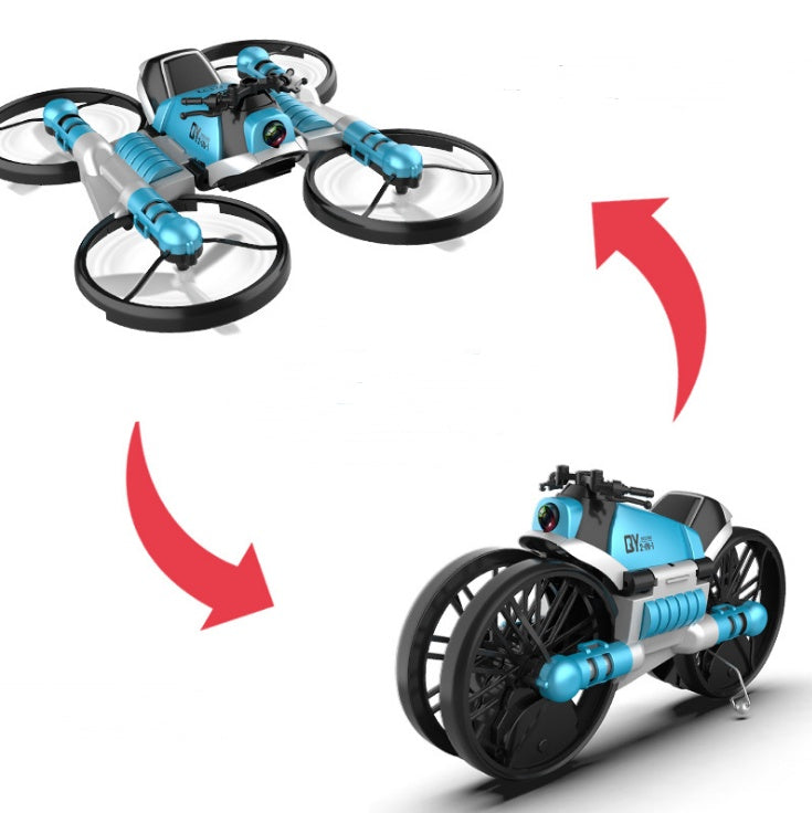 Wi-Fi RC Drone Motorcycle 2 in 1 Helicopter Camera