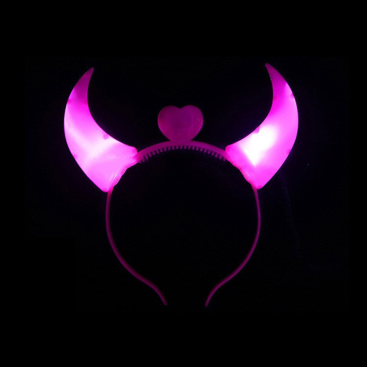 Glowing Horns Shaped Hair Hoop