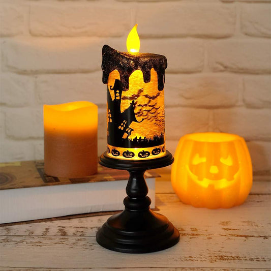 Skull Candle Halloween Decoration