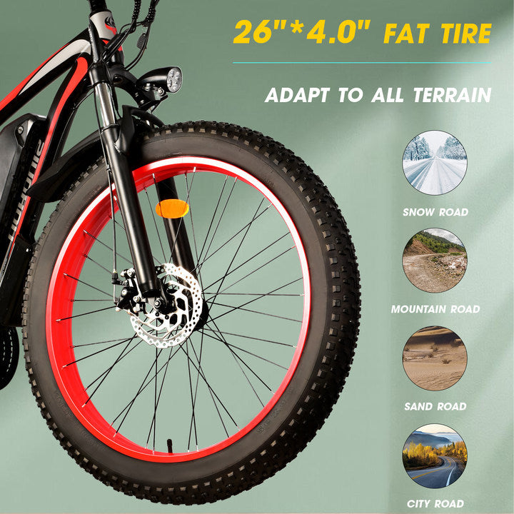 Ebike,1000W Motor,48V13Ah Battery,26 Inches,Maximum Speed 45KM