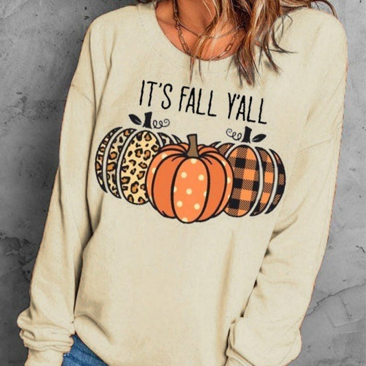 Women's Halloween Pumpkin English Printed Sweater