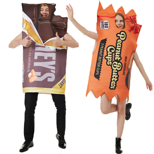 Chocolate bar and peanut butter Halloween costumes