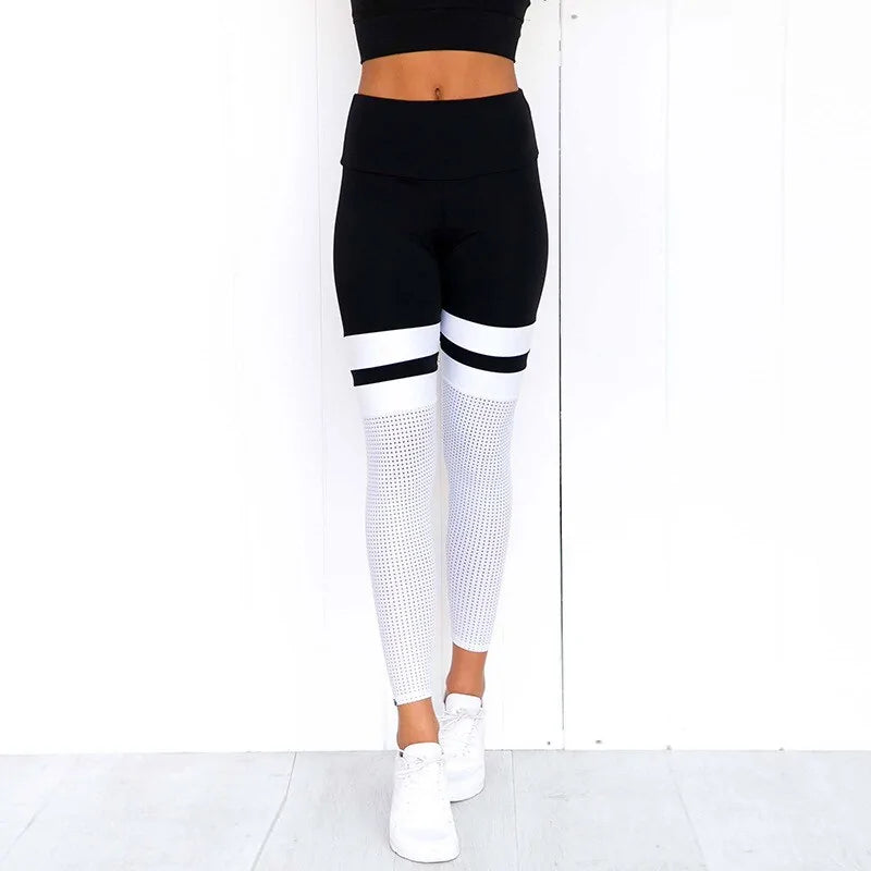 Spandex Mesh Insert Leggings