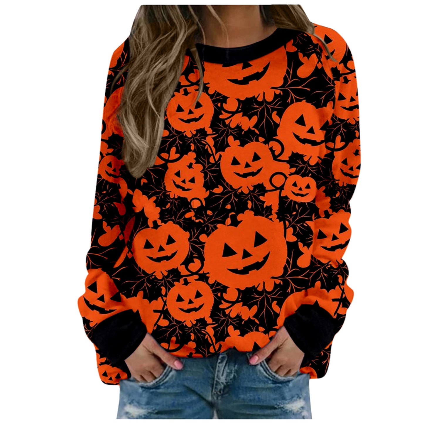 Halloween Women's Round Neck Pullover