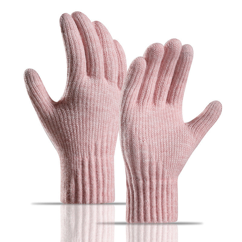 Women's Winter Fleece Lined Padded Warm Knitted Gloves