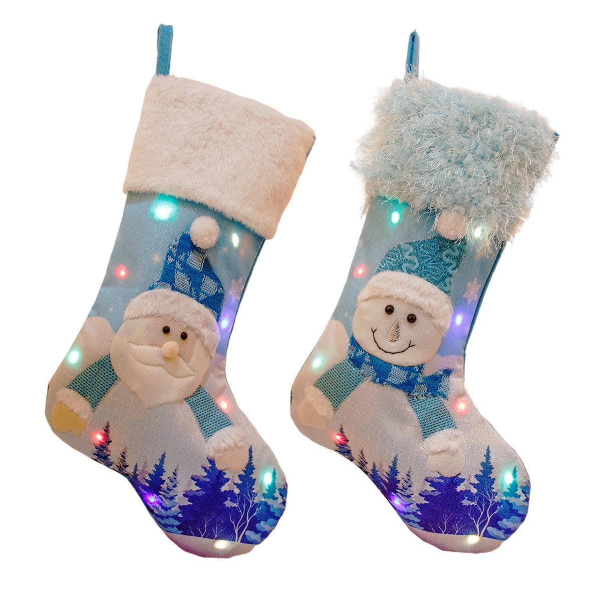 Light Up Large Christmas Socks Stockings