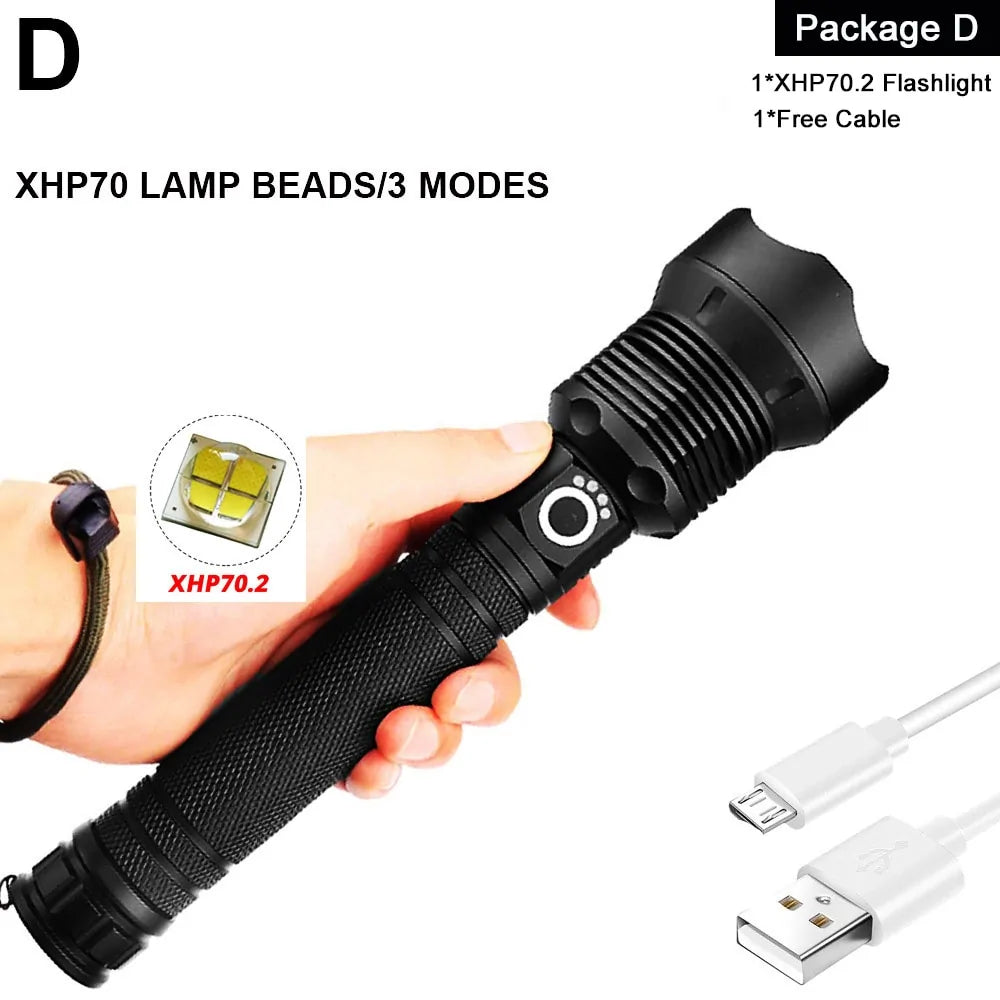 LED Flashlight: USB Rechargeable