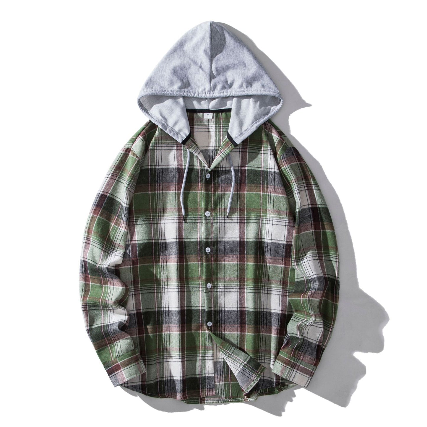 Men's Plaid Hooded Shirt