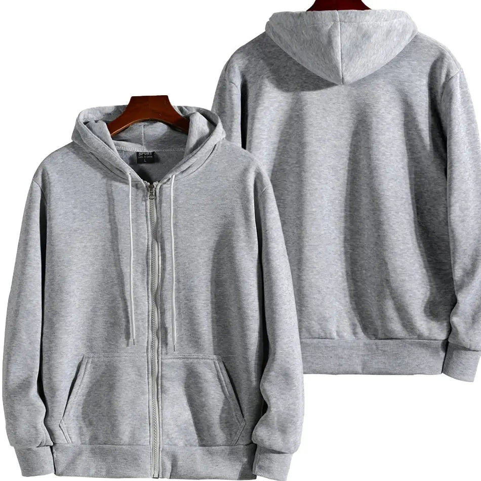 Zipper Hooded Sweatshirt