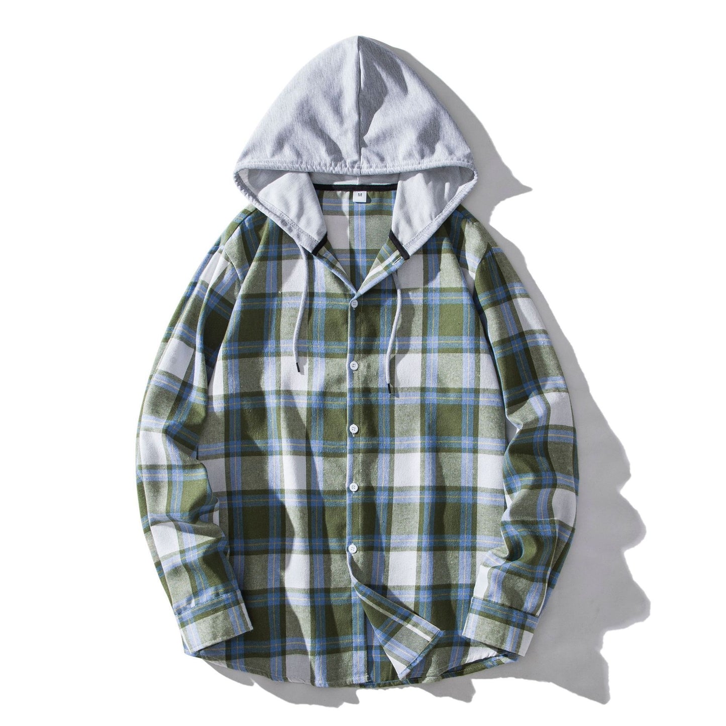 Men's Plaid Hooded Shirt