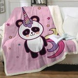 Panda flannel blanket