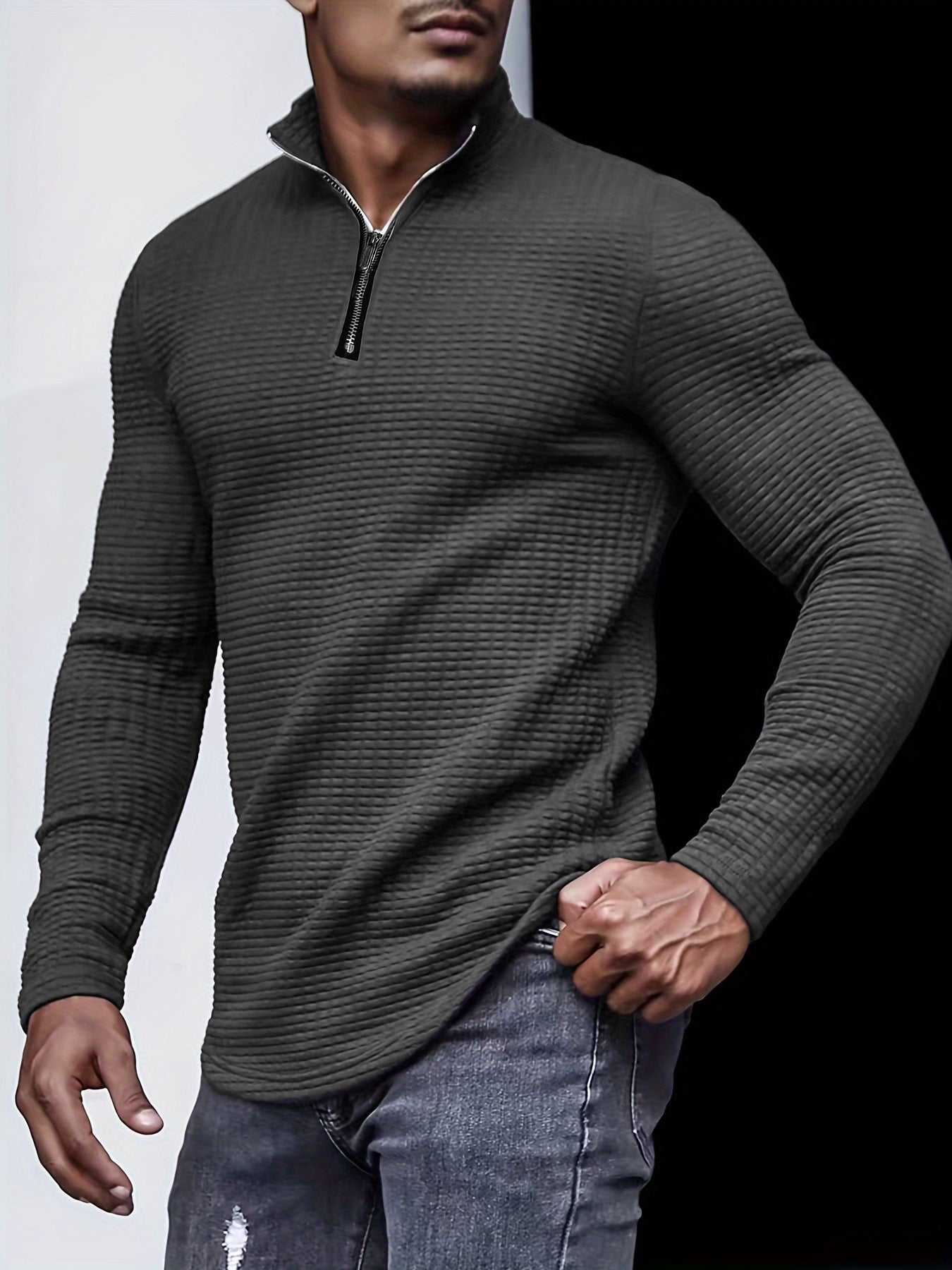 Men's Outdoor Half Zipper T-shirt