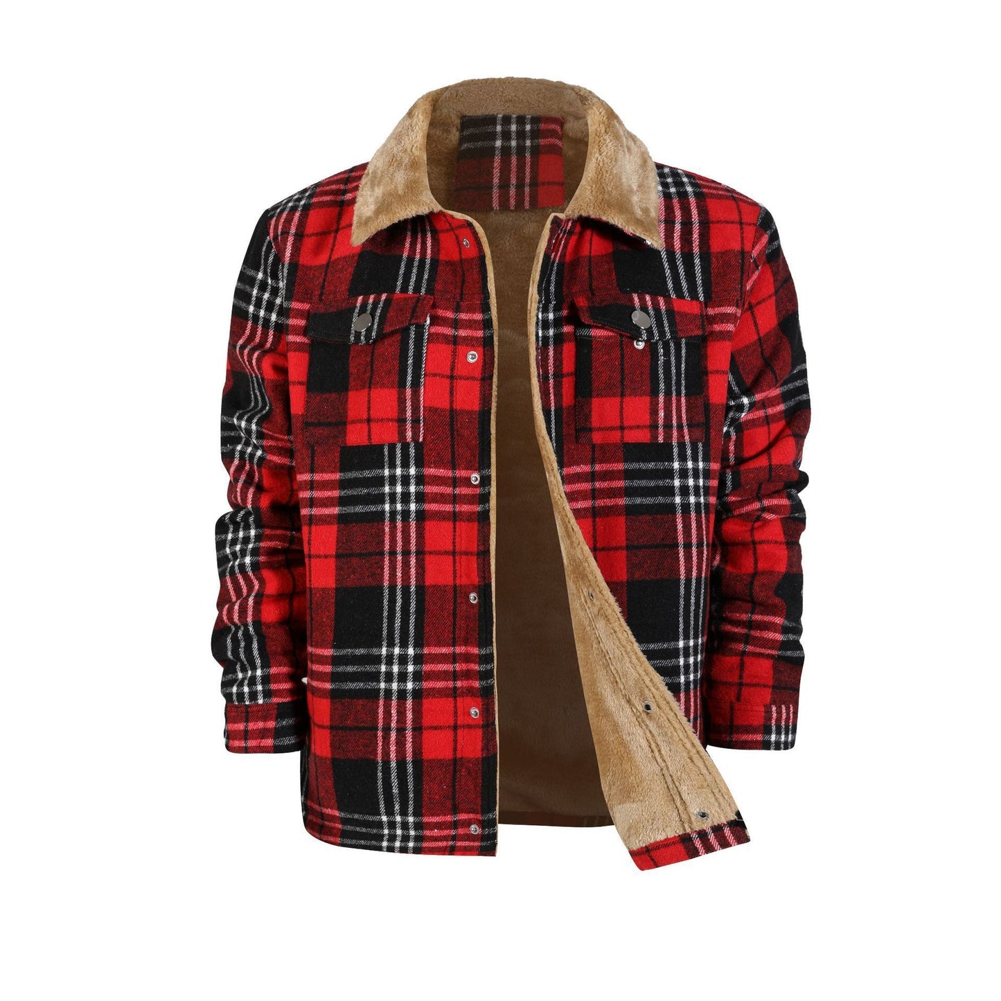 Men's Plaid Flannel Coat