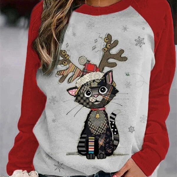 Crewneck Long Sleeve Christmas T-shirt