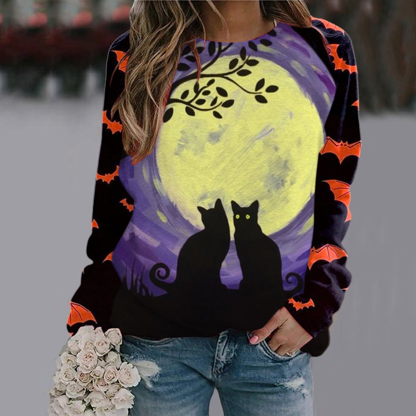 Women's Printed Long Sleeve T-shirt