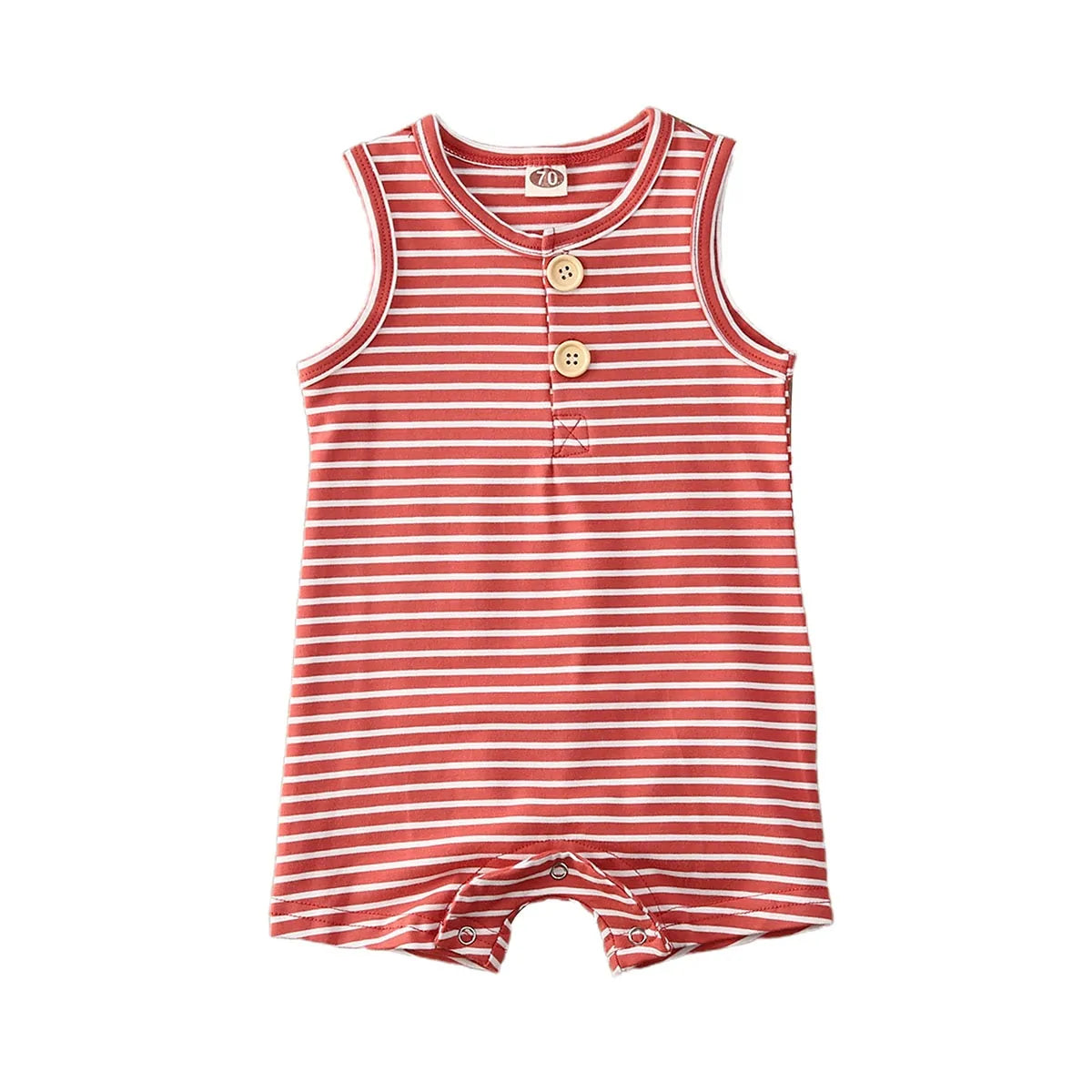 Baby Striped Romper: Sleeveless Summer Outfit